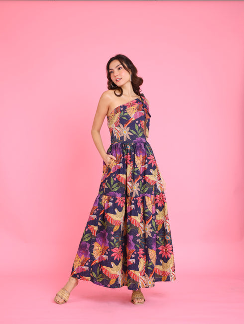 Jenny Avian Dreams: Summer One-Shoulder Smocked Back Dress